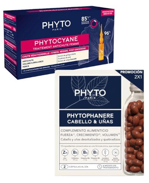 Imagen de Phyto Phytocyane Mujer Ampollas Anticaída y Suplemento Uñas 💇♀️ en OfertitasTOP