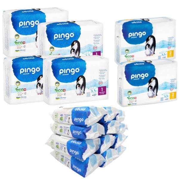 Imagen de Pingo Pack 1m pañales T1 T2 4x27 2x42 uds en OfertitasTOP