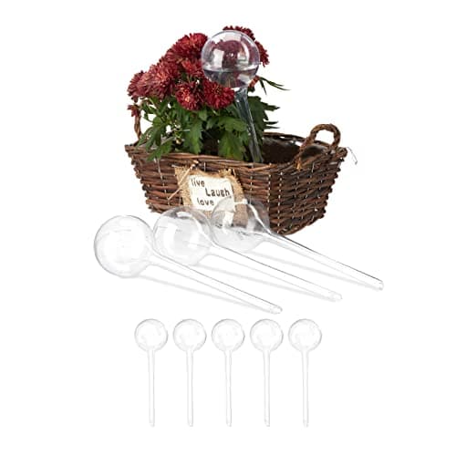 Imagen de Relaxdays 9 Globos de riego 250 ml para plantas 🌿 en OfertitasTOP