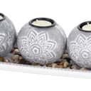 Thumbnail 5 de Relaxdays Set portavelas 35 cm con 3 velas 🕯️