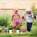 Thumbnail 2 de Relaxdays Soporte para 3 macetas Ø 9 cm, hierro y madera 🌿