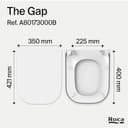 Thumbnail 2 de Roca The Gap A80173200B — Tapa y asiento Supralit blanco 🚽
