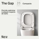 Thumbnail 7 de Roca The Gap A80173200B — Tapa y asiento Supralit blanco 🚽