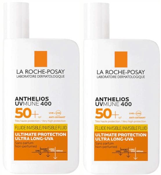 Imagen de La Roche Posay Anthelios UV-MUNE 400 SPF50+ 🌞 Fluido Invisible 2×50 ml en OfertitasTOP