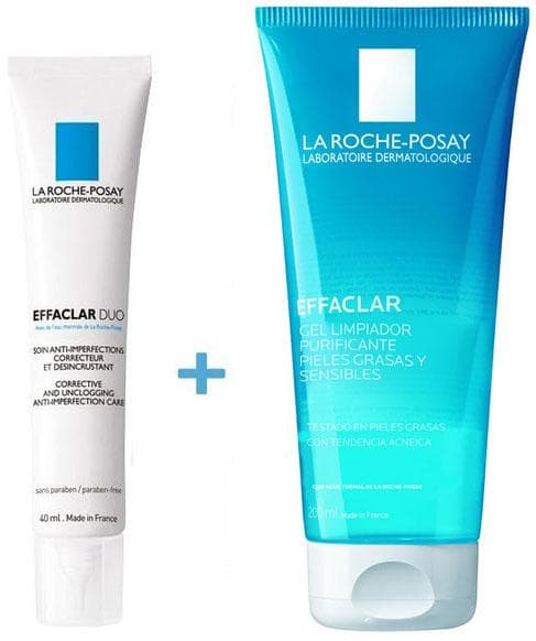 Imagen de La Roche-Posay Effaclar Duo+M 40 ml y gel limpiador 200 ml 🧴 en OfertitasTOP