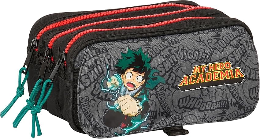 Imagen de Safta MY Hero Academia Portatodo Triple 21,5×8×10 cm 🎒 en OfertitasTOP