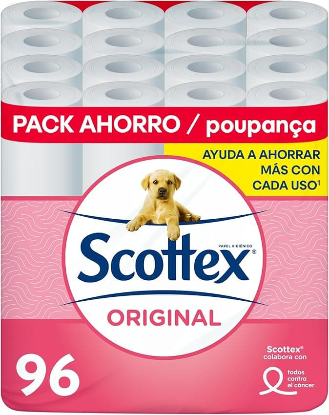 Imagen de Scottex Papel Higiénico Original 96 Rollos 🧻 en 6 packs en OfertitasTOP