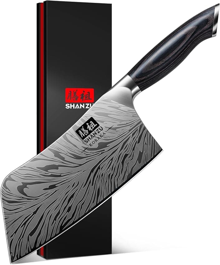 Imagen de SHAN ZU Cuchillo Carnicero 18 cm Acero 63 HRC 🔪 en OfertitasTOP