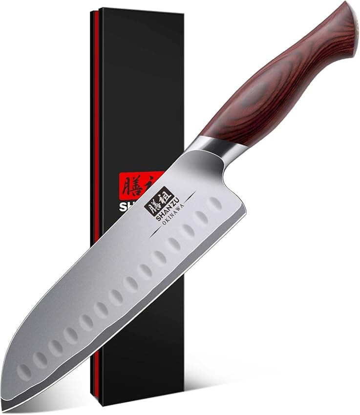 Imagen de SHAN ZU Cuchillo Santoku 18 cm, acero 10Cr15Mov 🔪 en OfertitasTOP