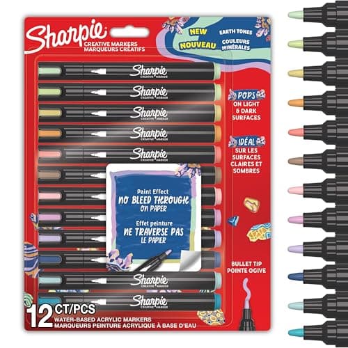 Imagen de Sharpie Rotuladores acrílicos Tonos Tierra 12 unidades ✍️ en OfertitasTOP
