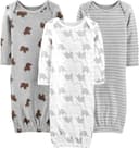 Thumbnail principal de Simple Joys by Carter's 3-Pack Neutral Cotton Sleeper Gown 0 meses 👶