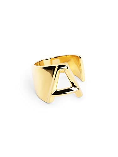 Imagen de SINGULARU Letter Signet, anillo ajustable talla única 💍 en OfertitasTOP