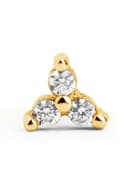 Thumbnail principal de SINGULARU Pendiente Trébol Plata 925, baño 18 Kt 💍