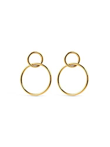 Imagen de SINGULARU Pendientes Sister, latón baño oro 18 Kt 📿 en OfertitasTOP