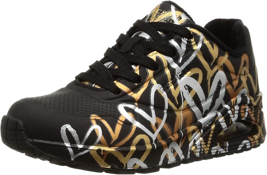 Imagen de Skechers Love Sneakers Mujer 🖤 Multi Metallic Heart Print en OfertitasTOP