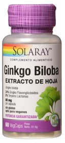 Thumbnail 1 de Solaray Ginkgo Biloba 60 mg — 60 cápsulas 🌿