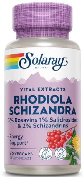 Imagen de Solaray Schizandra & Rhodiola 500 mg 🌿 60 Cápsulas Veganas en OfertitasTOP