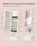 Thumbnail 5 de SONGMICS JJC025W01 armario de joyas con espejo LED 🎁