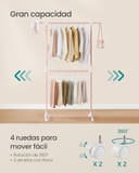 Thumbnail 3 de SONGMICS LLR401R01 Burro de ropa extensible 113–180 cm 👗