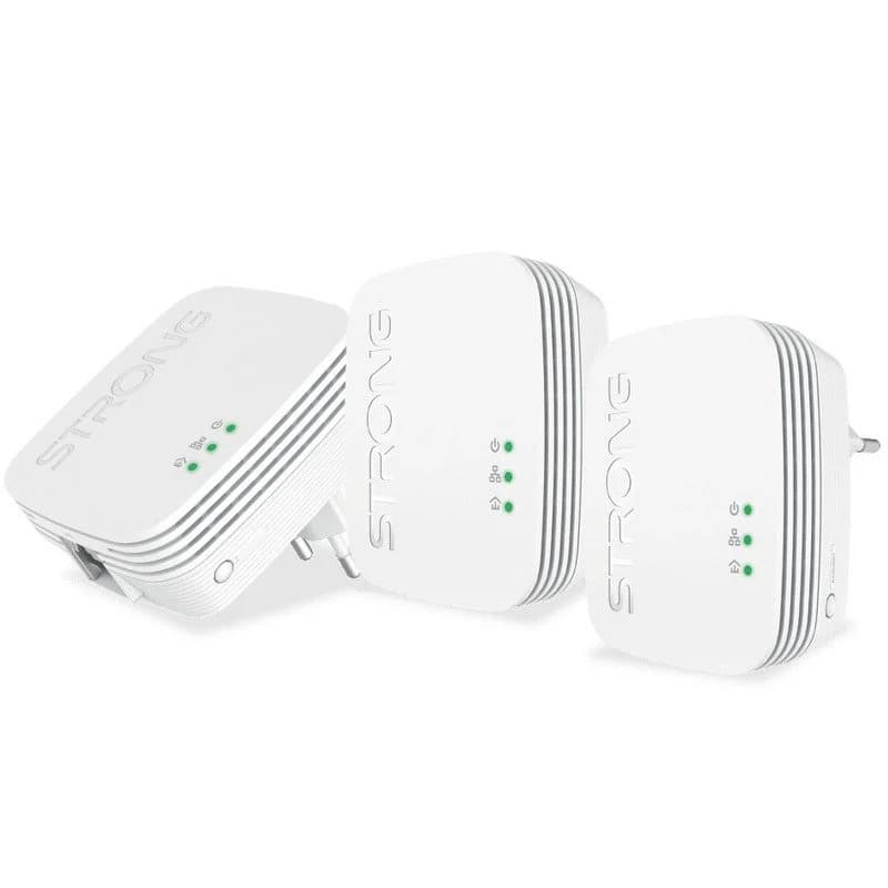 Imagen de Strong Powerline 600 Triple Pack Mini adaptadores PLC 600 Mbit/s 📶 en OfertitasTOP