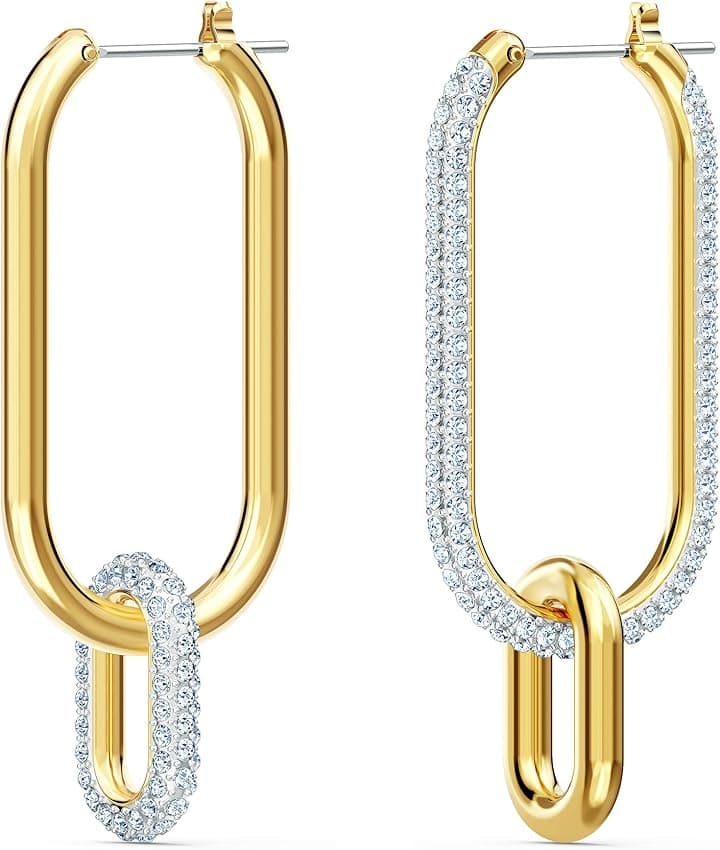 Imagen de Swarovski Pendientes de aro Time asimétricos blancos 💍 en OfertitasTOP