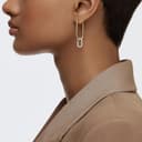 Thumbnail 3 de Swarovski Pendientes de aro Time asimétricos blancos 💍
