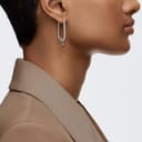 Thumbnail 4 de Swarovski Pendientes de aro Time asimétricos blancos 💍