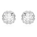 Thumbnail principal de Swarovski Pendientes de botón Birthstone abril, talla cuadrada