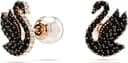 Thumbnail 1 de Swarovski Pendientes Swan perla cristal negros