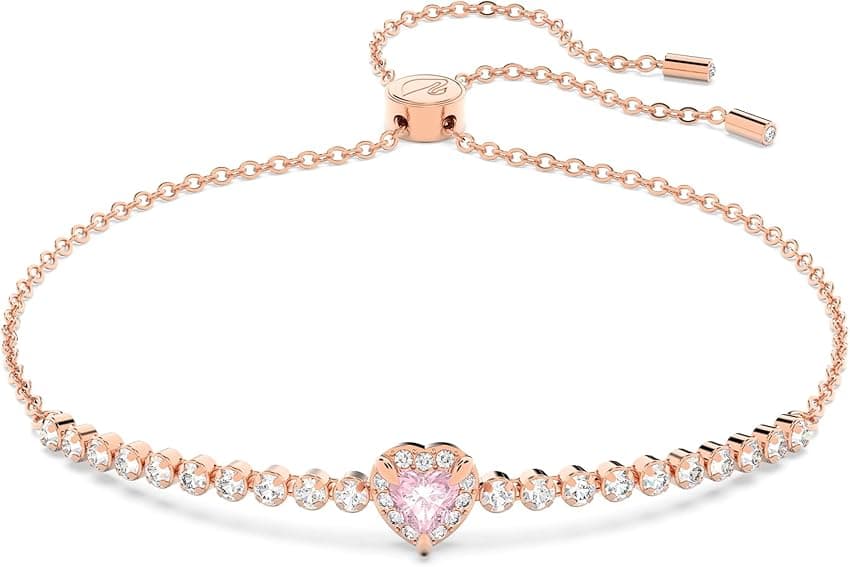 Imagen de Swarovski Pulsera One Corazón rosa baño oro rosa 💍 en OfertitasTOP