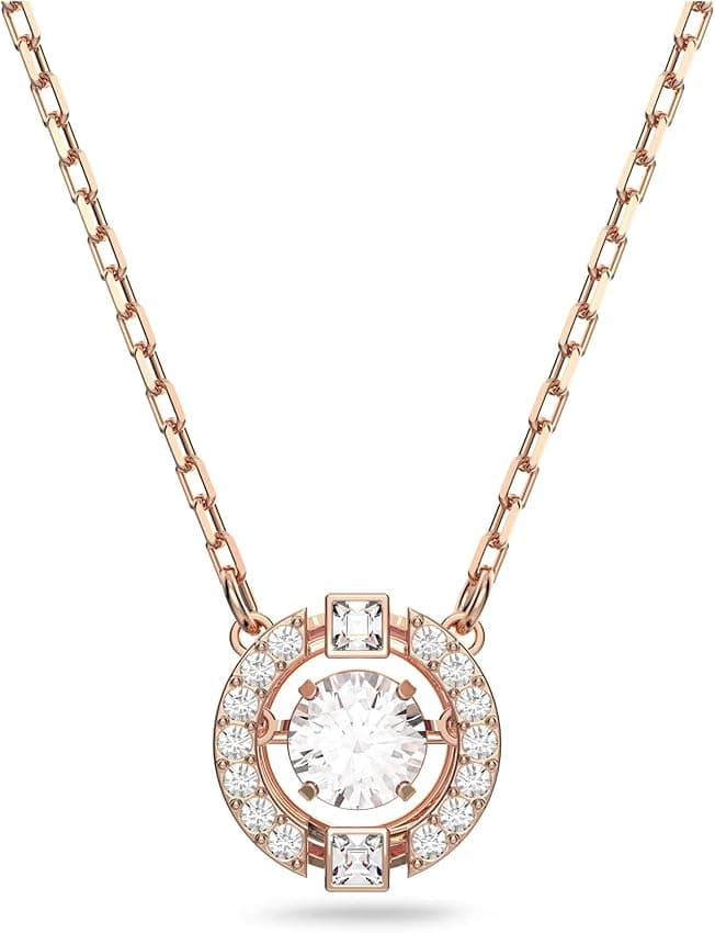 Imagen de Swarovski Sparkling Dance Collar redondo blanco oro rosa 💍 en OfertitasTOP