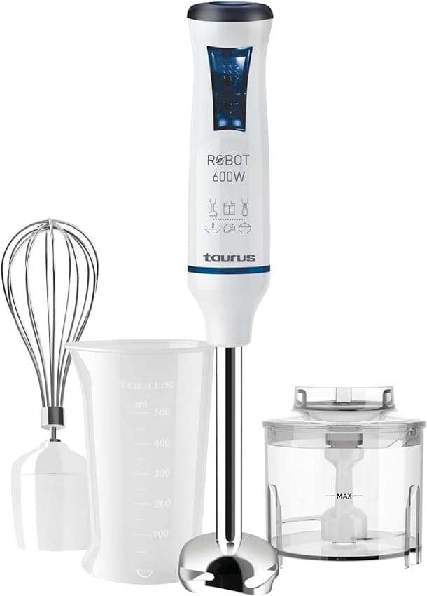 Imagen de Taurus Robot 600 Plus Inox: Batidora con Turbo y Accesorios 🍽️ en OfertitasTOP