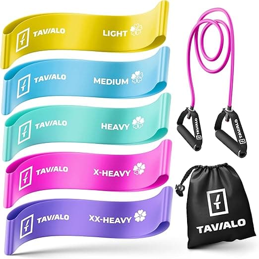 TAVIALO Bandas de Resistencia 5 en 1 para Entrenamiento 💪