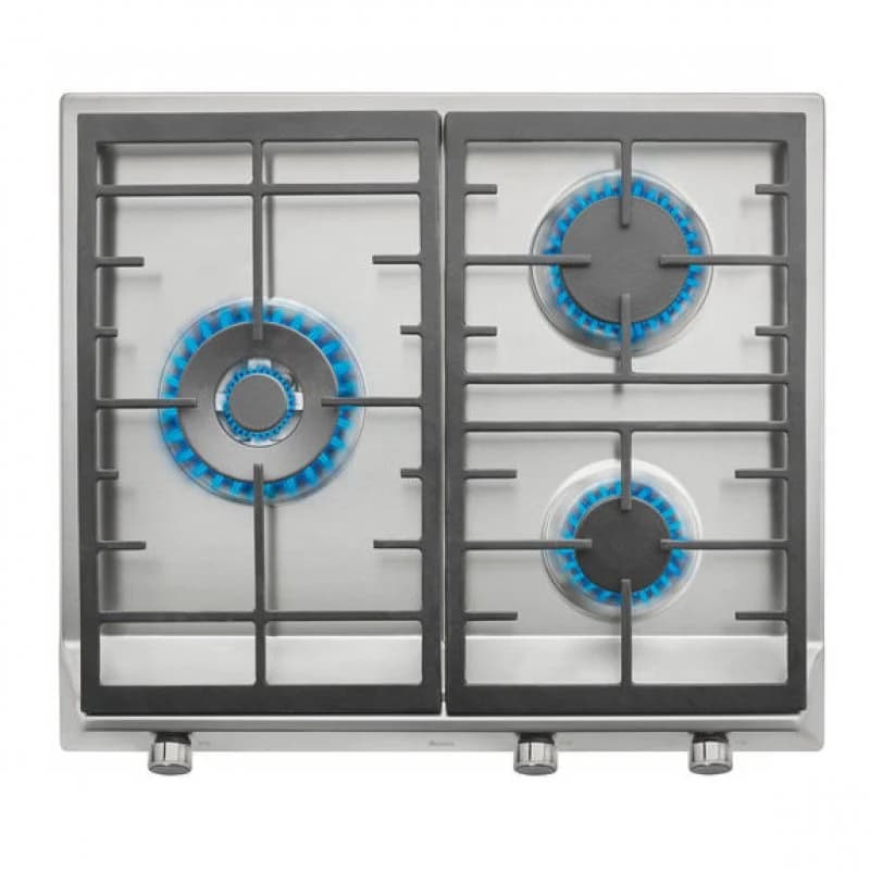 Imagen de Teka EX 60.1 Placa gas 3 zonas 60 cm acero inoxidable 🍳 en OfertitasTOP