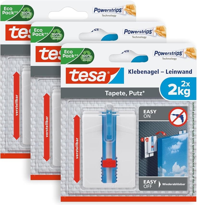 Imagen de tesa® Clavos adhesivos para marcos 3 unidades 🎨 en OfertitasTOP