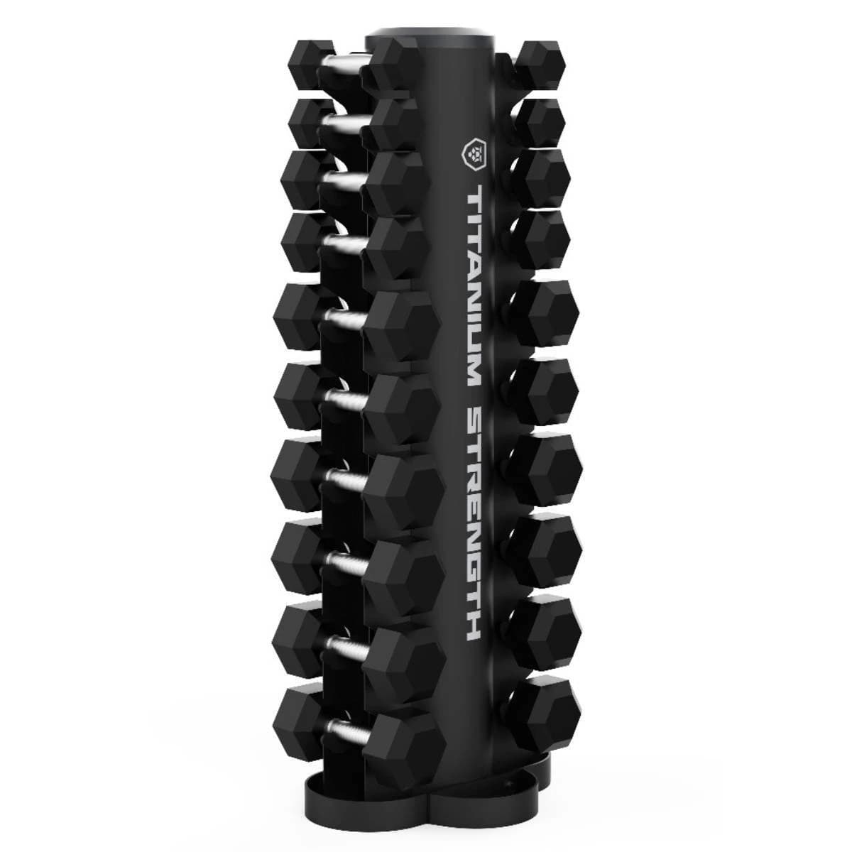Imagen de Titanium Strength TH10 set de mancuernas hexagonales 1-10 kg con rack en OfertitasTOP