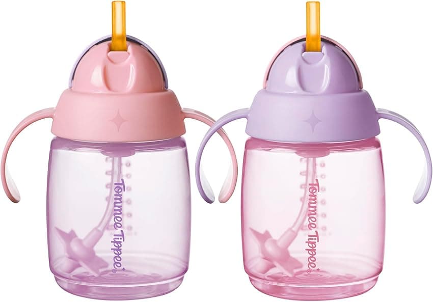 Imagen de Tommee Tippee vaso de aprendizaje 240 ml rosa/morado 🍼 en OfertitasTOP