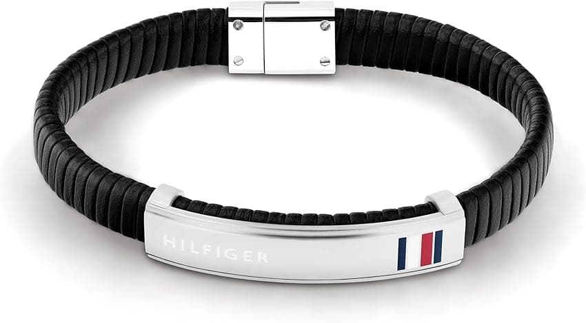 Imagen de Tommy Hilfiger 2790349 Pulsera de cuero negra 🧿 en OfertitasTOP