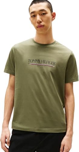 Imagen de Tommy Hilfiger Brand Love tee S camiseta algodón verde 👕 en OfertitasTOP