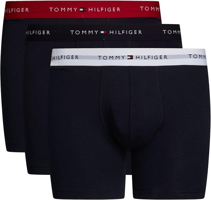 Imagen de Tommy Hilfiger Calzoncillos bóxer pack 3 algodón, multicolor 🩳 en OfertitasTOP