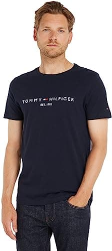 Imagen de Tommy Hilfiger CORE TOMMY LOGO TEE - Camiseta Hombre Azul 🕶️ en OfertitasTOP