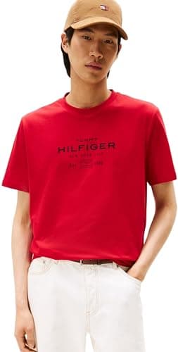 Imagen de Tommy Hilfiger Stack Graphic tee M rojo 👕 en OfertitasTOP