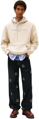 Thumbnail 3 de Tommy Jeans TJM Reg Linear Logo Hoodie Sudadera beige XXL 👕