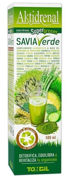 Imagen de Tongil Aktidrenal Savia Verde 500 ml: suplemento natural para energía en OfertitasTOP