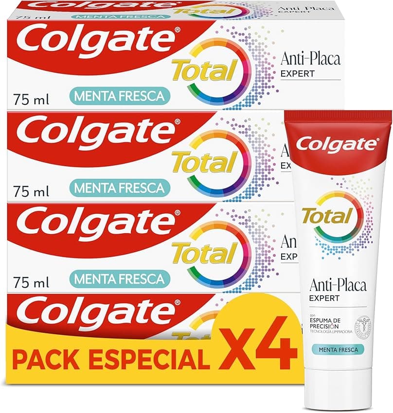 Imagen de Total Anti-Placa Expert Menta Fresca 🦷 Pack 4x75ml en OfertitasTOP