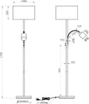 Thumbnail 4 de Trio Lighting 403900211 Lámpara de pie níquel mate 40×170 cm 💡