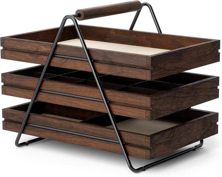 Imagen de Umbra Terrace joyería 3 bandejas madera negro/nogal en OfertitasTOP