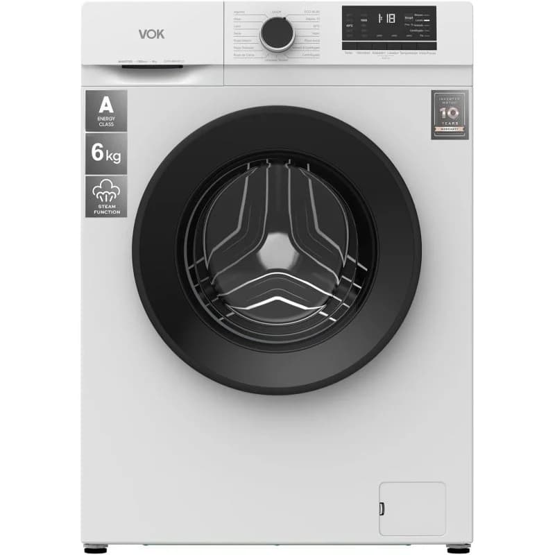 Imagen de VOK EVW-6BAWL21 Lavadora carga frontal 6 kg 1.200 rpm con vapor en OfertitasTOP