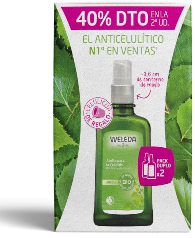 Imagen de Weleda Tratamiento Anticelulítico Aceite Abedul 2x100 ml en OfertitasTOP
