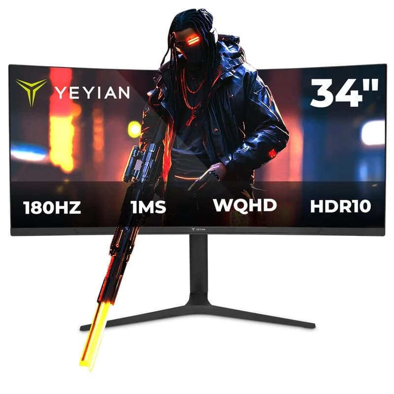 Imagen de Yeyian YMC-FV234-M1 Monitor gaming 34" WQHD 180Hz HDR10 Curvo 📺 en OfertitasTOP